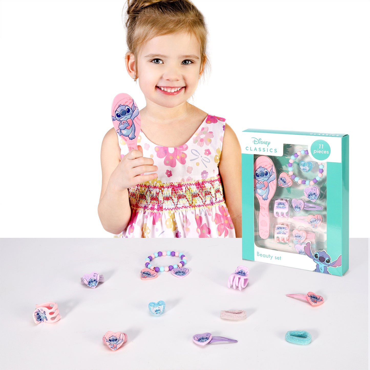 Disney Stitch 11pcs Girls Kids Hair Accessories Beauty Set