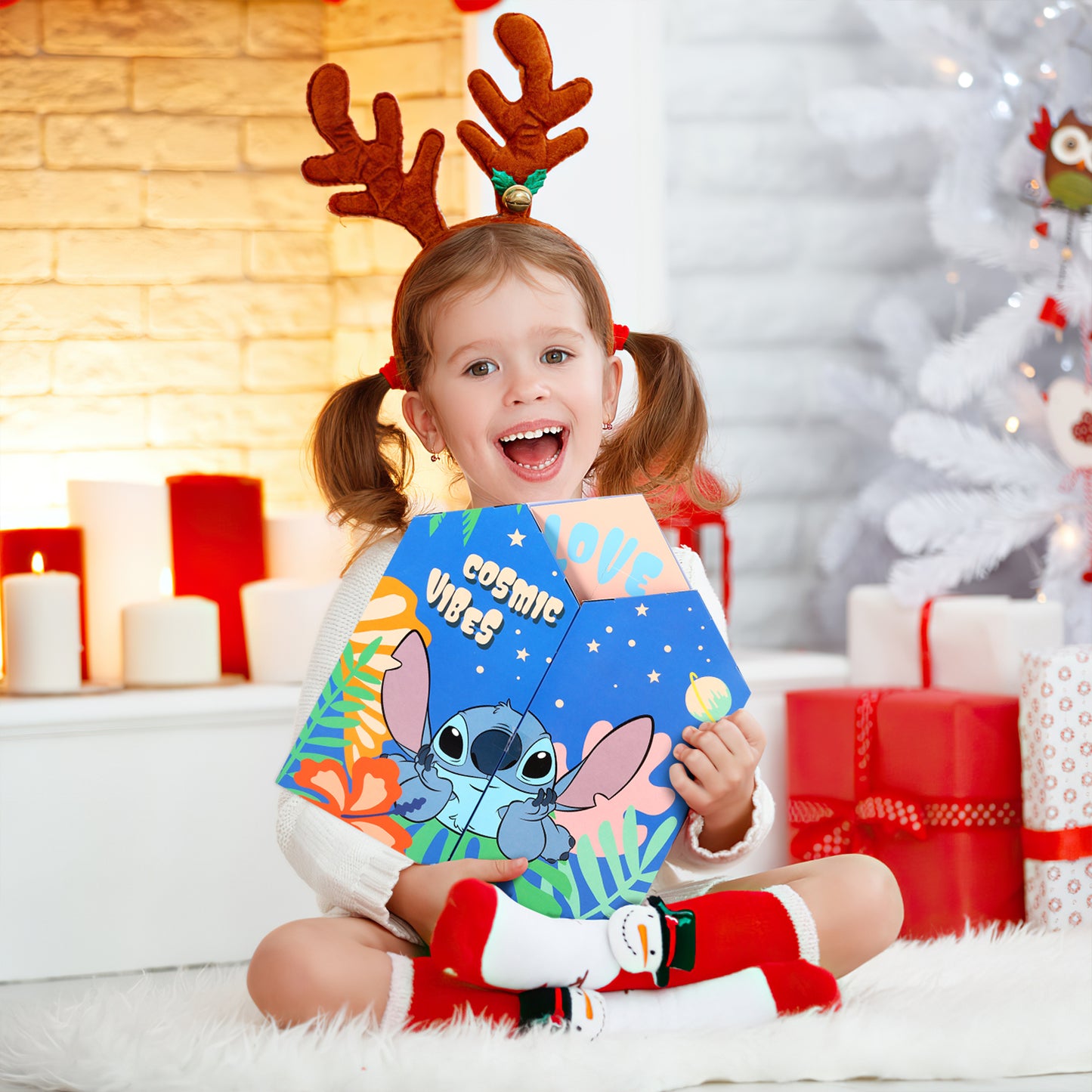 Stitch Xmas Advent Calendar Creative Art & Craft Stationery Set Kids Children Xmas Christmas Countdown Fun