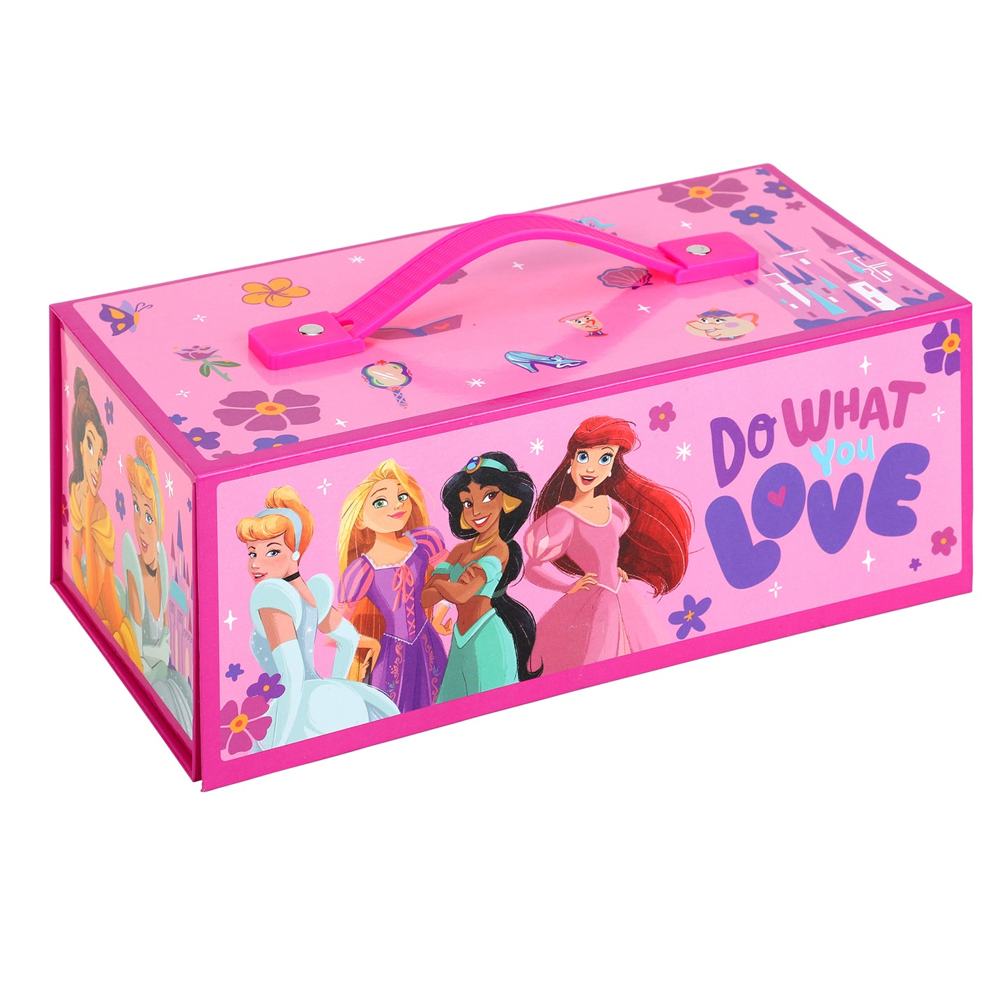 Disney Princess Kids 34pc Colouring Art Stationery Travel Set for Children