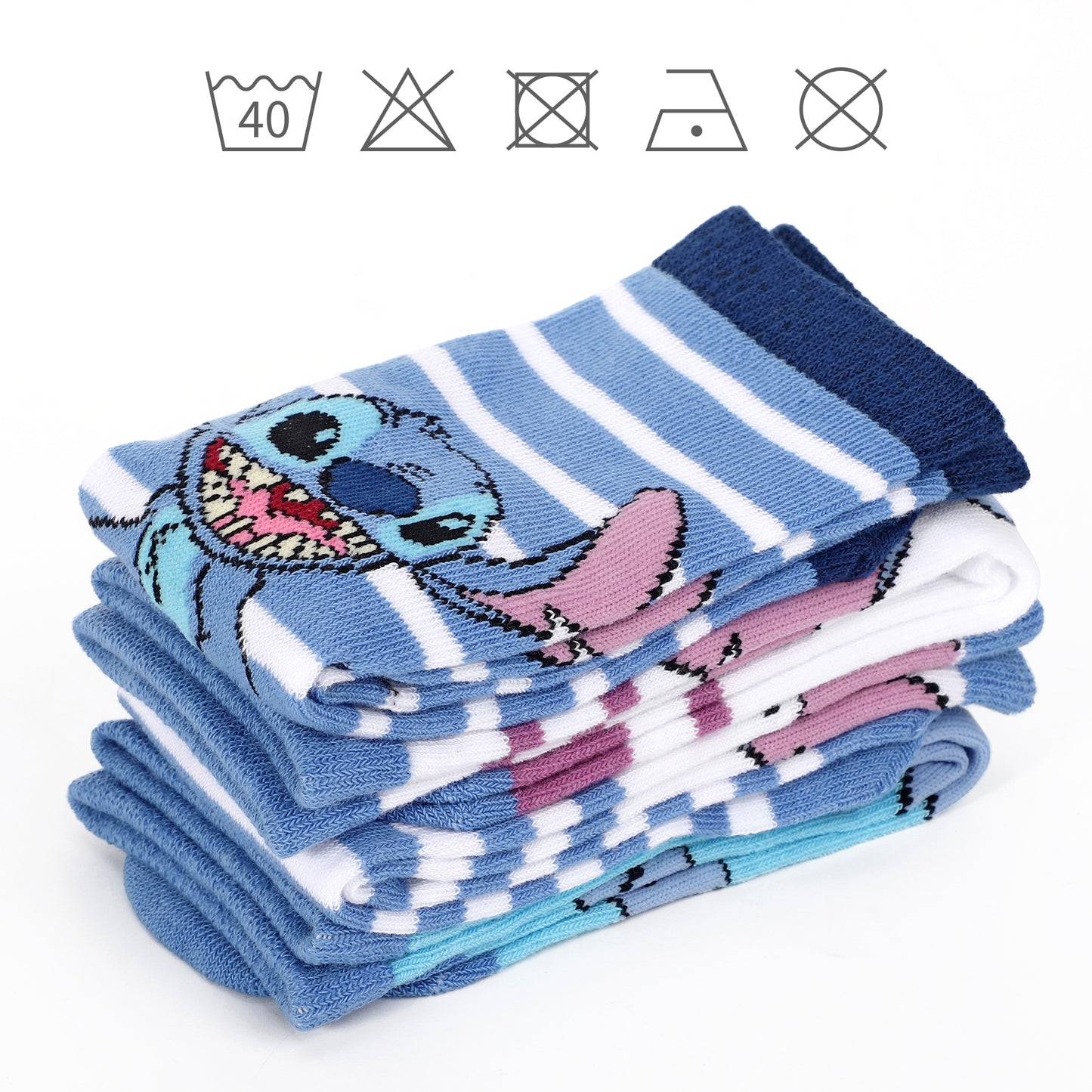 Disney Stitch 4 Pair Ankle Cotton Socks for Kids Packed in Round Piggy Bank Plastic Cylinder (UK, Age, 11-14 Years, Regular)