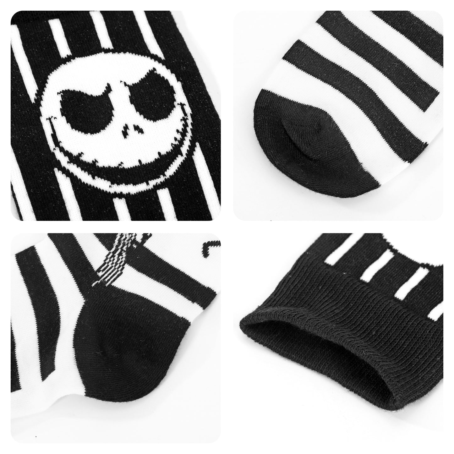 Disney The Nightmare Before Christmas 3 Pair Unisex Novelty Calf Length Socks