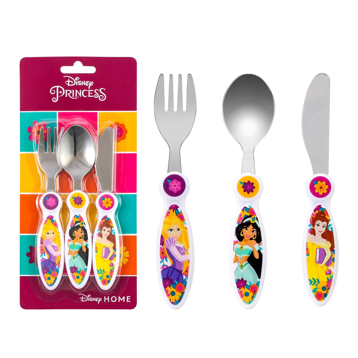 Disney Princess Children's Kids 3pcs Cutlery Set