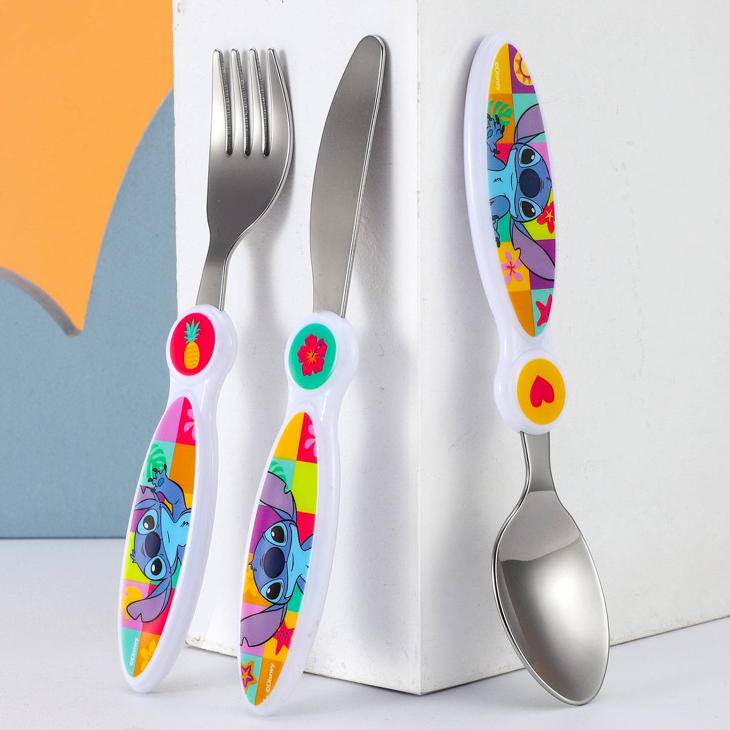 Stitch Children's Kids 3pcs Cutlery Set