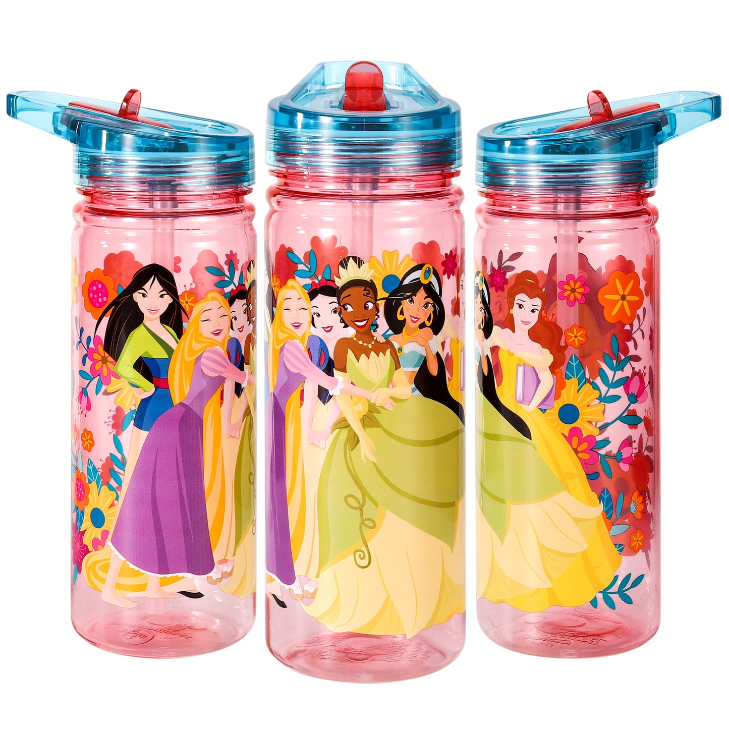 Disney Princess 580ml Water Bottle for Kids, School Drinks Bottle Made of Durable Ecozen BPA Free