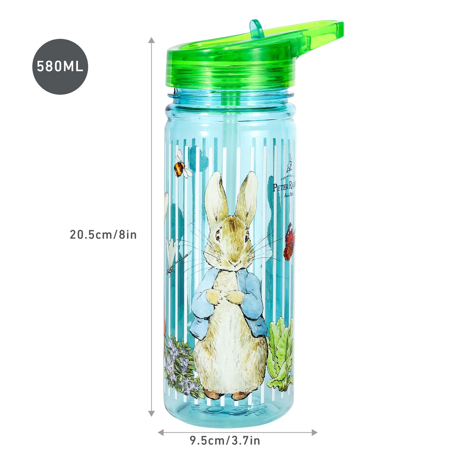 Peter Rabbit 580ml Water Bottle for Kids, School Drinks Bottle Made of Durable Ecozen BPA Free