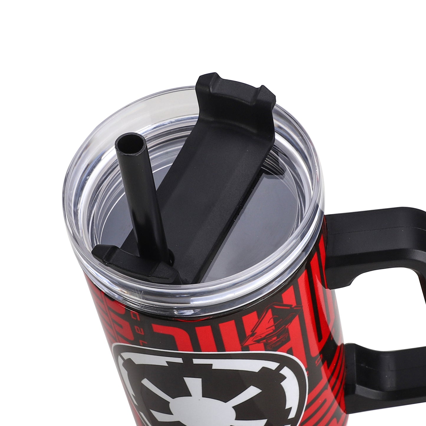 Star Wars 940mL/33oz Double Walled Vacuum Insulated Stainless Steel Tumbler Cup with Handle and Straw