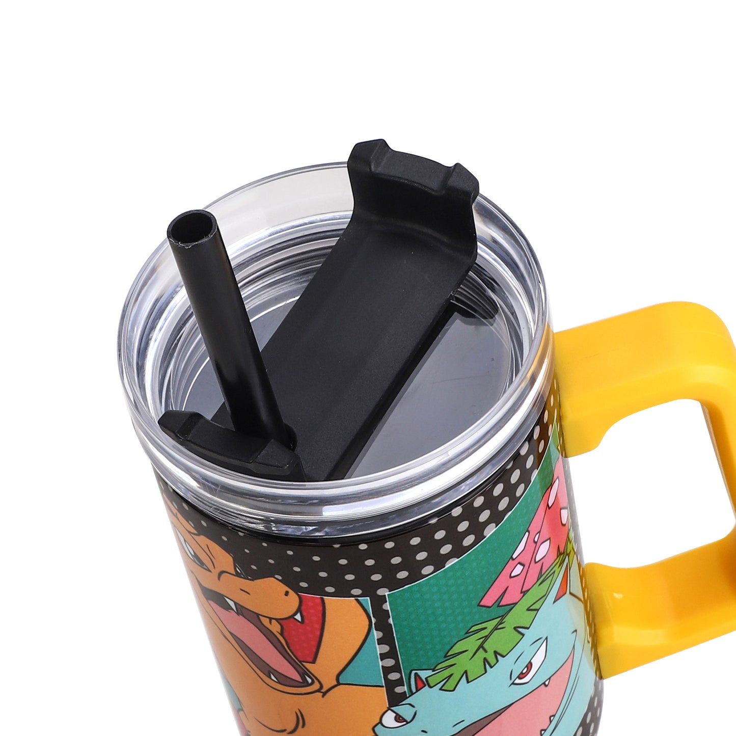 Pokémon 940mL/33oz Double Walled Vacuum Insulated Stainless Steel Tumbler Cup with Handle and Straw