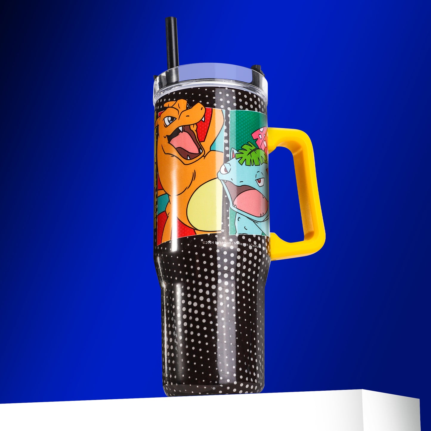 Pokémon 940mL/33oz Double Walled Vacuum Insulated Stainless Steel Tumbler Cup with Handle and Straw