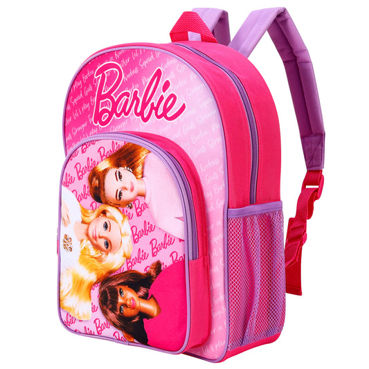Barbie Kids Childrens Premium Backpack School Rucksack Travel Bag, Multicolour