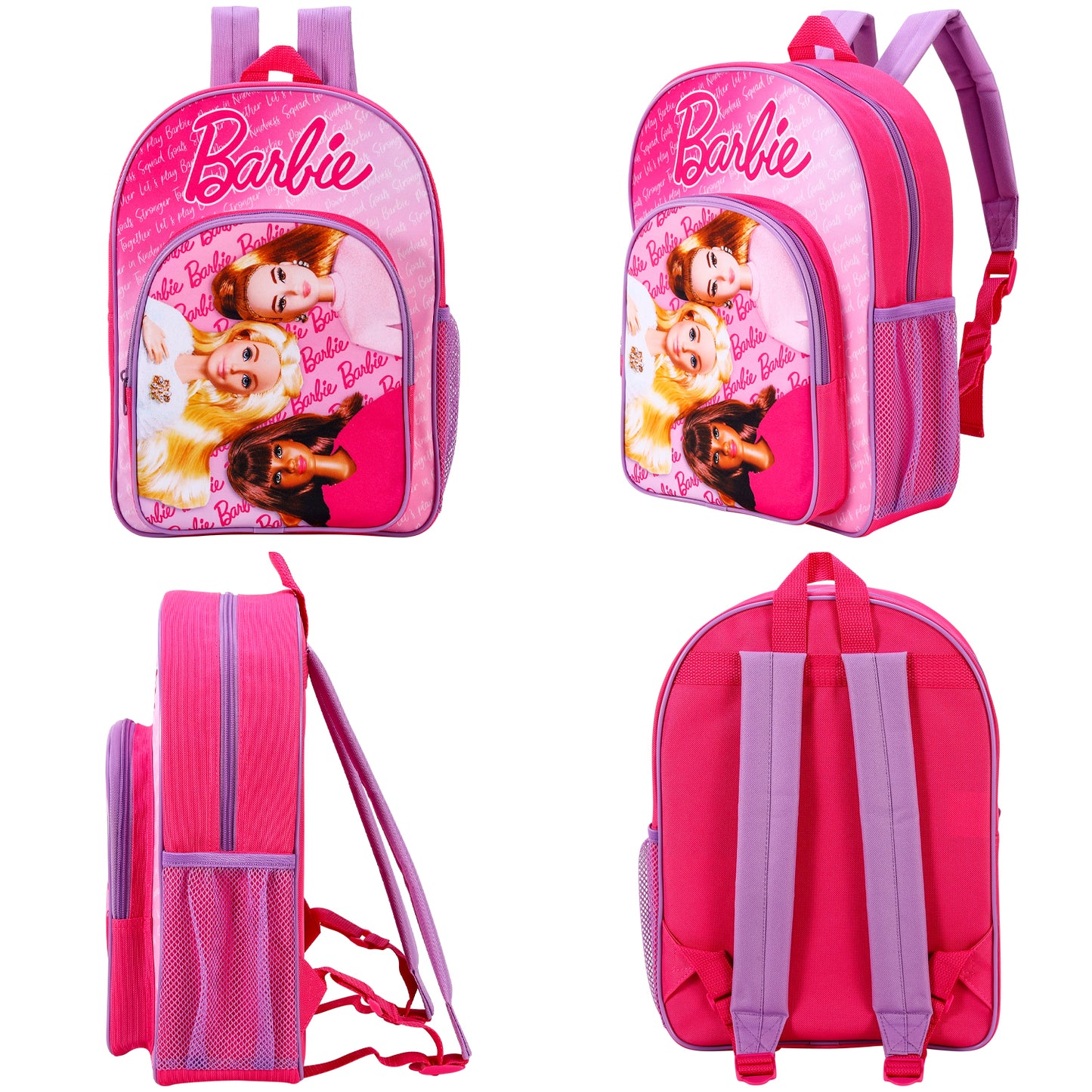 Barbie Kids Childrens Premium Backpack School Rucksack Travel Bag, Multicolour