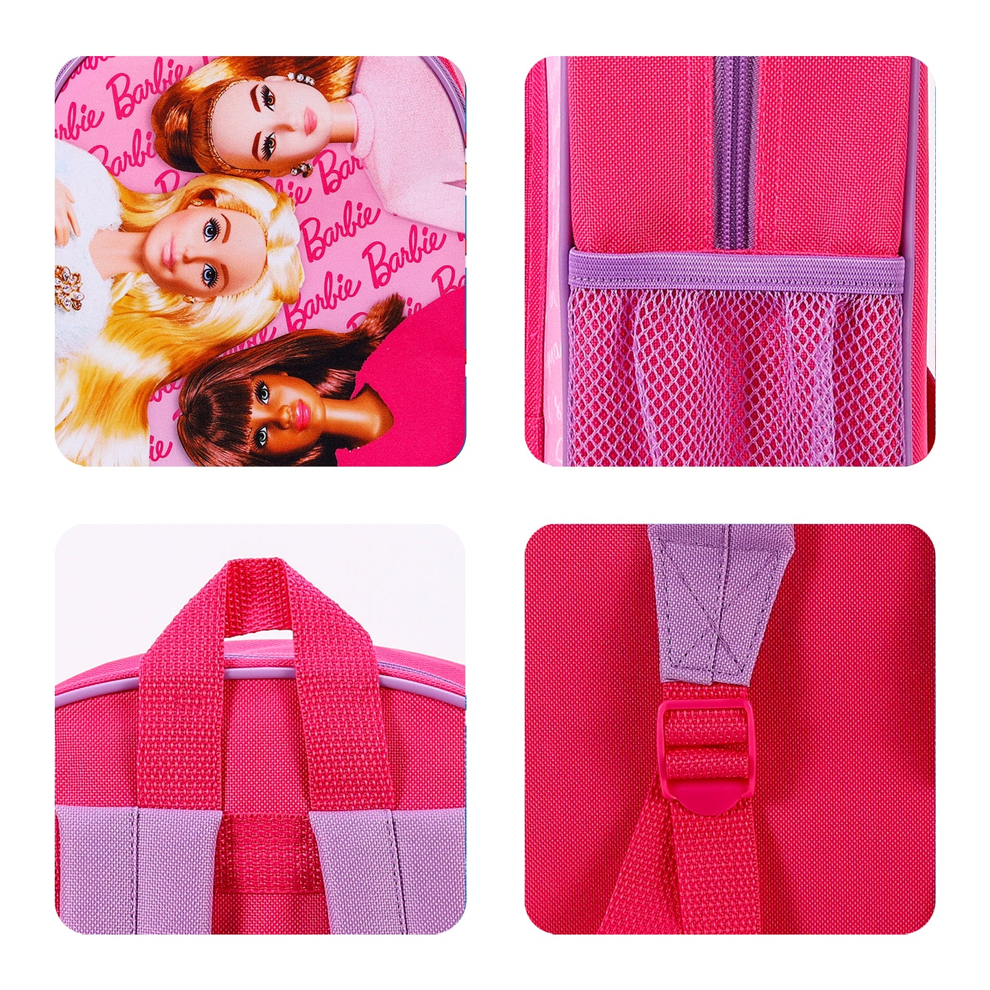 Barbie Kids Childrens Premium Backpack School Rucksack Travel Bag, Multicolour