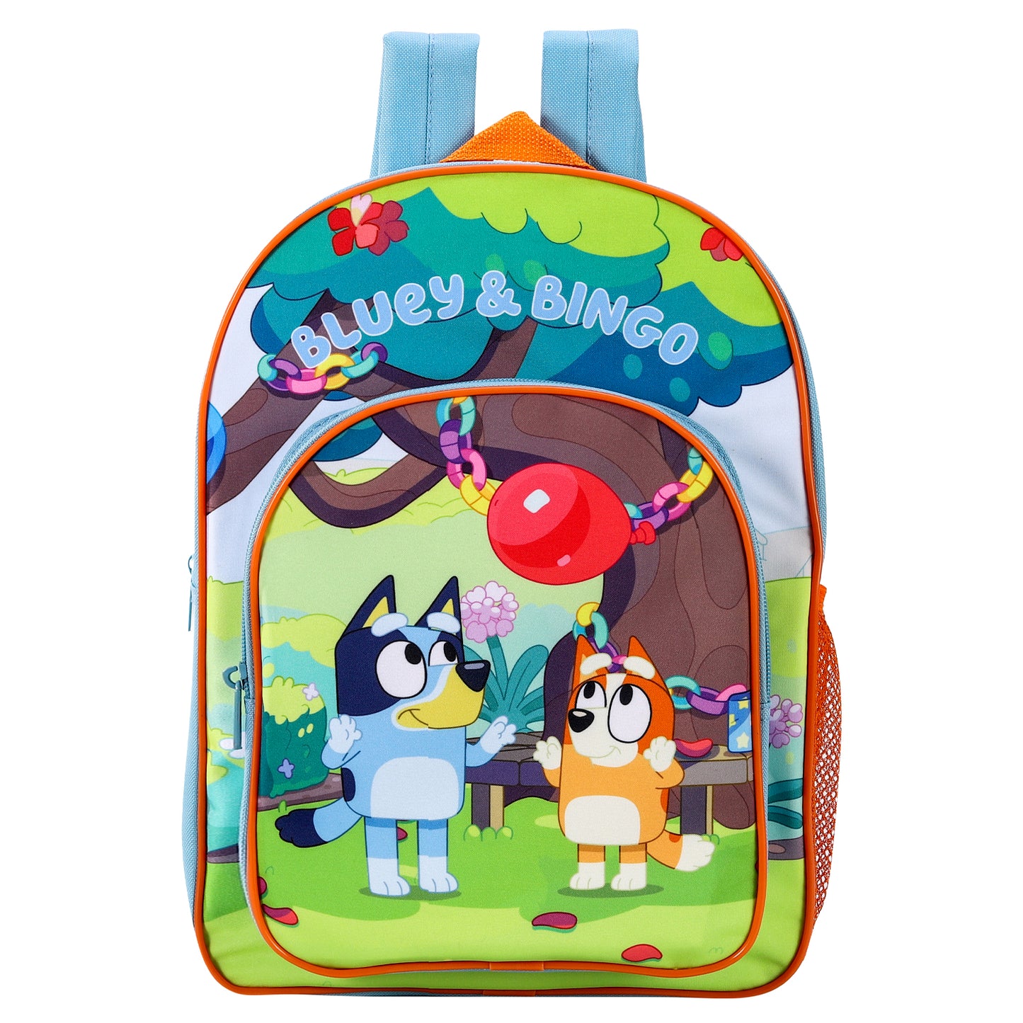 Bluey Bingo Childrens Backpack Bag Boys Girls with side mesh pocket