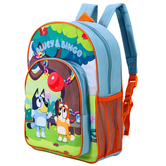 Bluey Bingo Childrens Backpack Bag Boys Girls with side mesh pocket