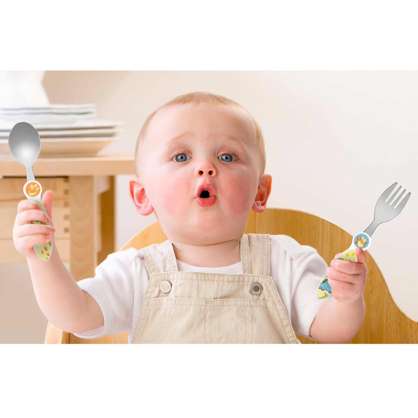 Dinosaurs Children's Kids 3pcs Cutlery Set