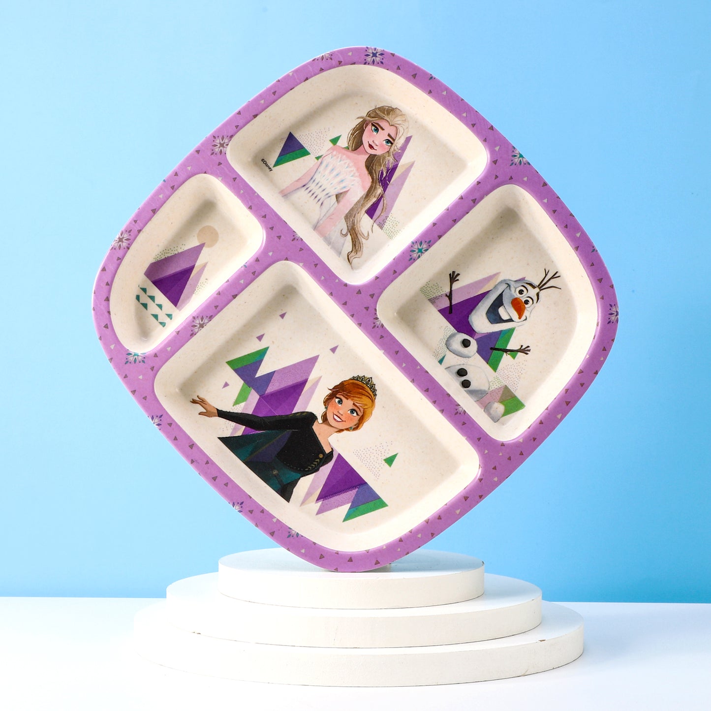 Frozen 4 Section Childrens Divided Breakfast Lunch Dinner Plate