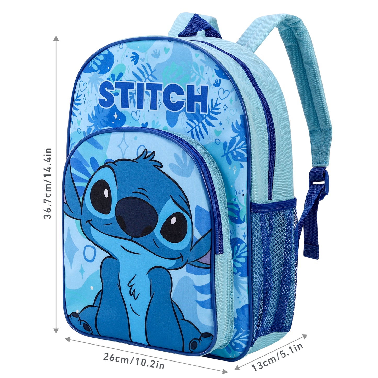 Stitch Childrens Backpack Bag Boys Girls with side mesh pocket