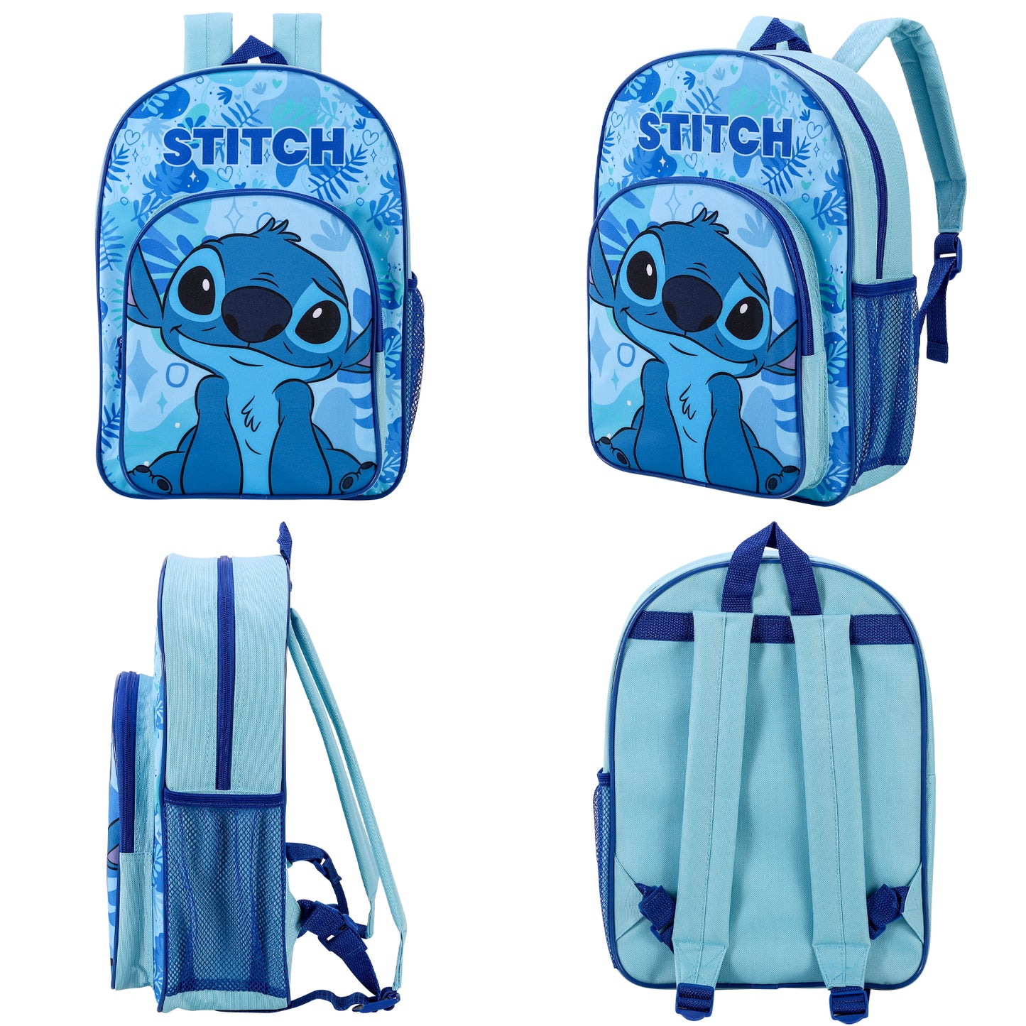 Stitch Childrens Backpack Bag Boys Girls with side mesh pocket