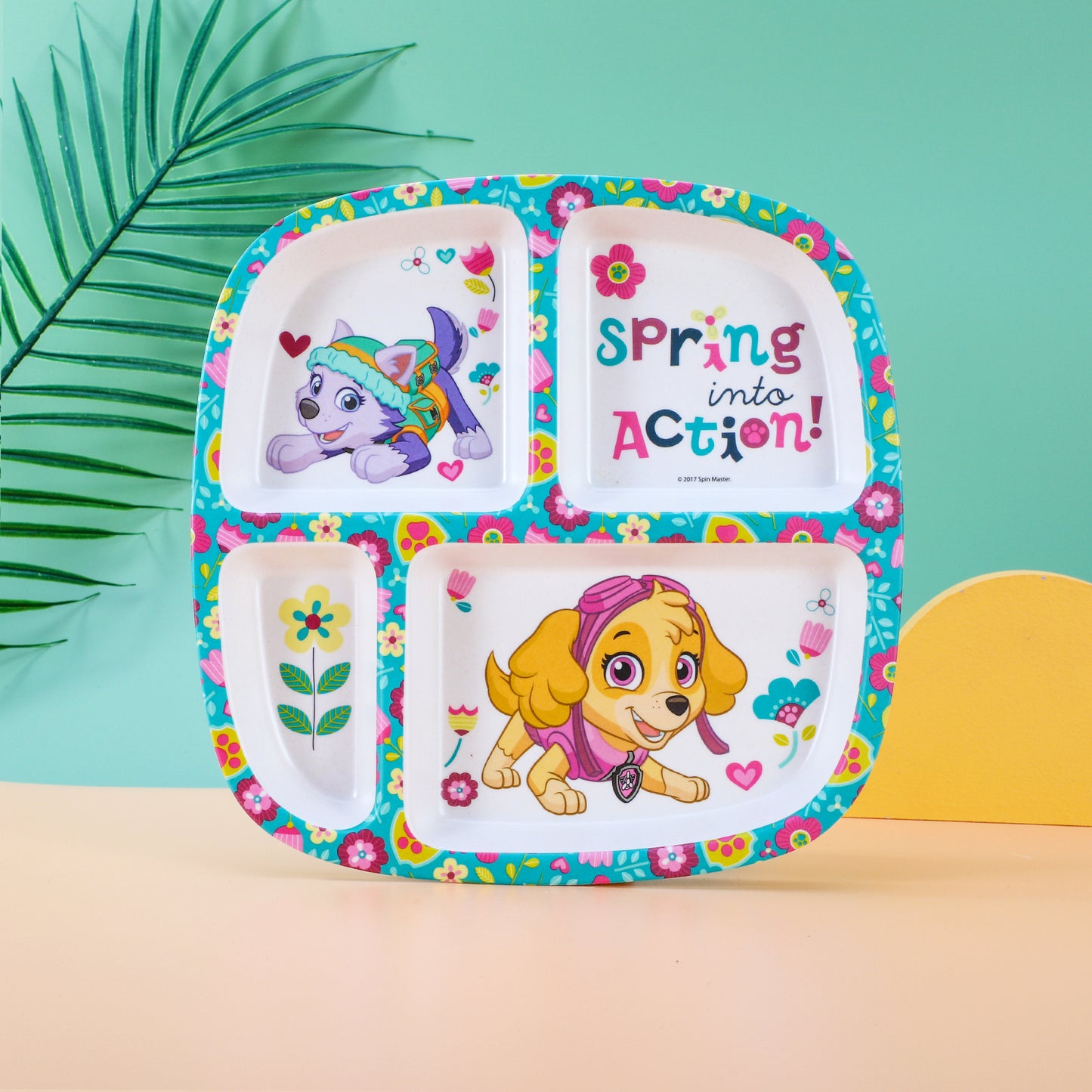 Paw Patrol Girl 4 Section Childrens Divided Breakfast Lunch Dinner Plate