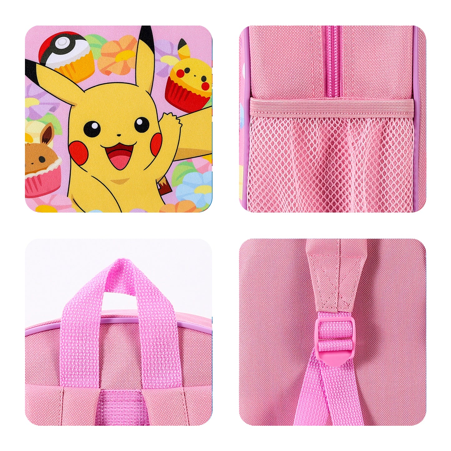 Pokémon Childrens Backpack Bag Boys Girls with side mesh pocket