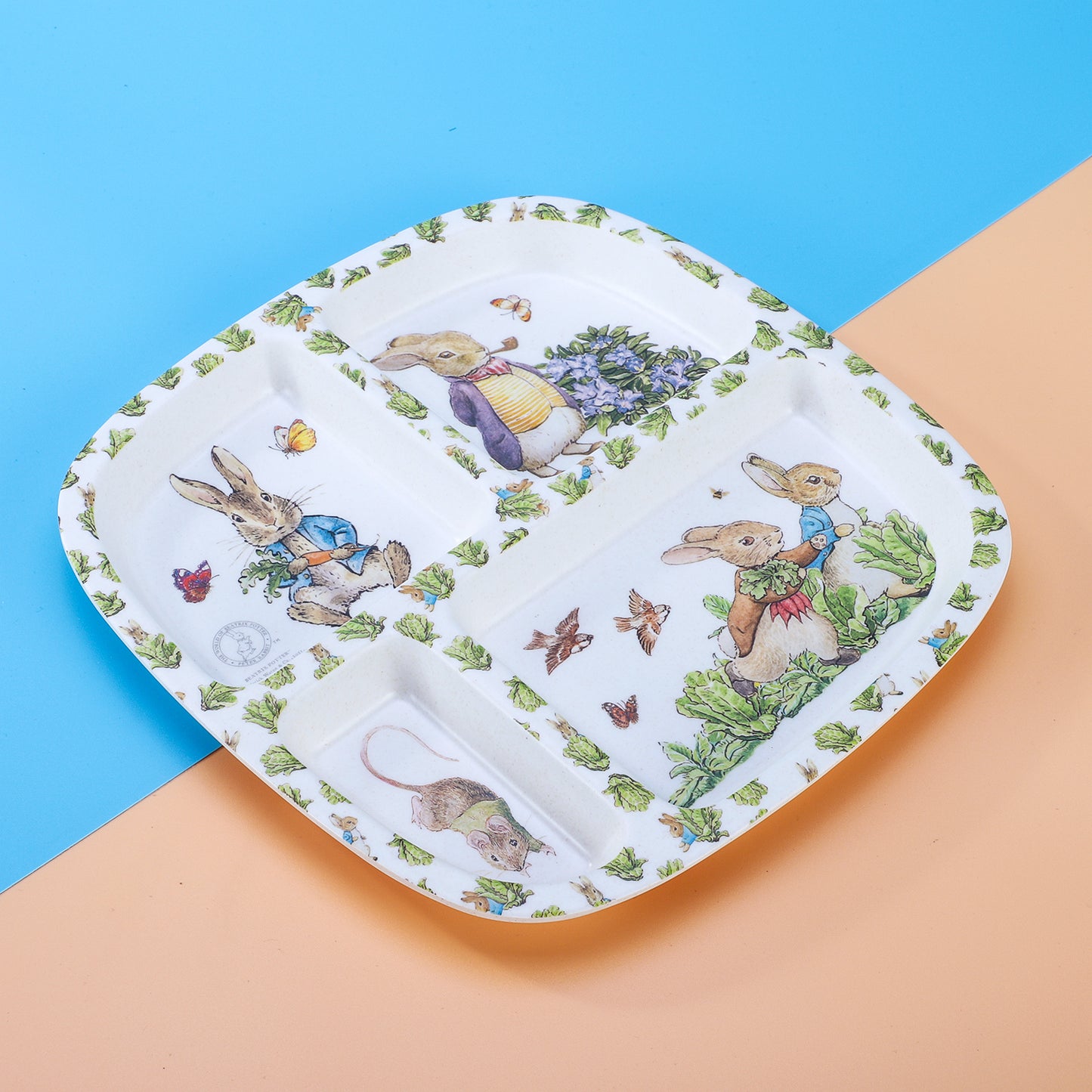 Peter Rabbit 4 Section Childrens Divided Breakfast Lunch Dinner Plate