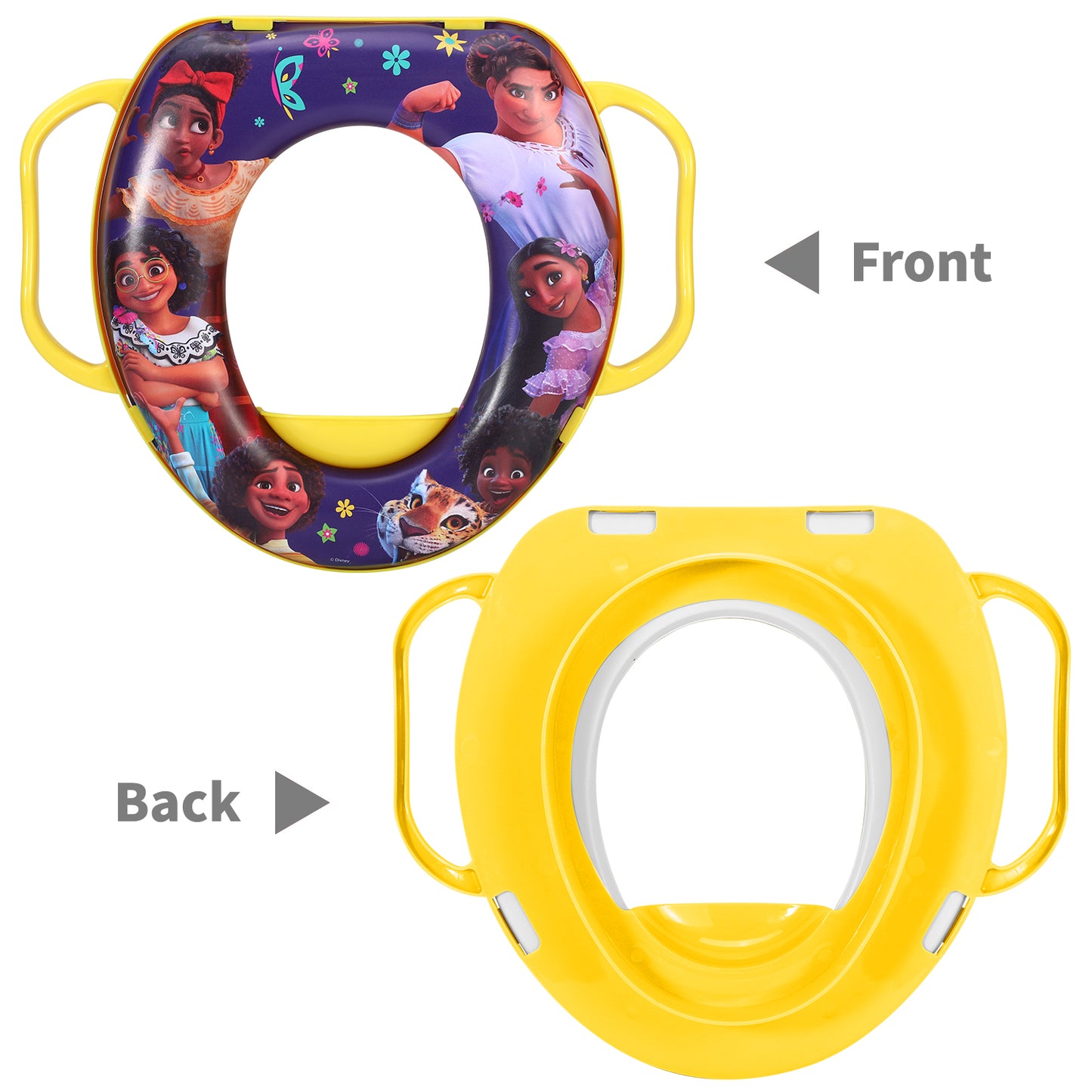 Encanto Soft Padded Potty Toilet Training Seat with Handles for Toddlers Kids Children, Portable for Travel & Easy to Clean