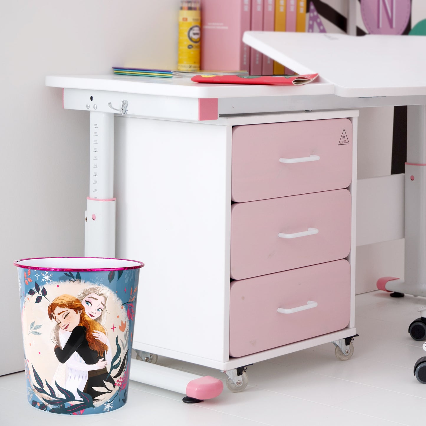 Frozen Kids Childrens Waste Bucket Paper Bin Basket for Bedroom Study Desk Dustbin