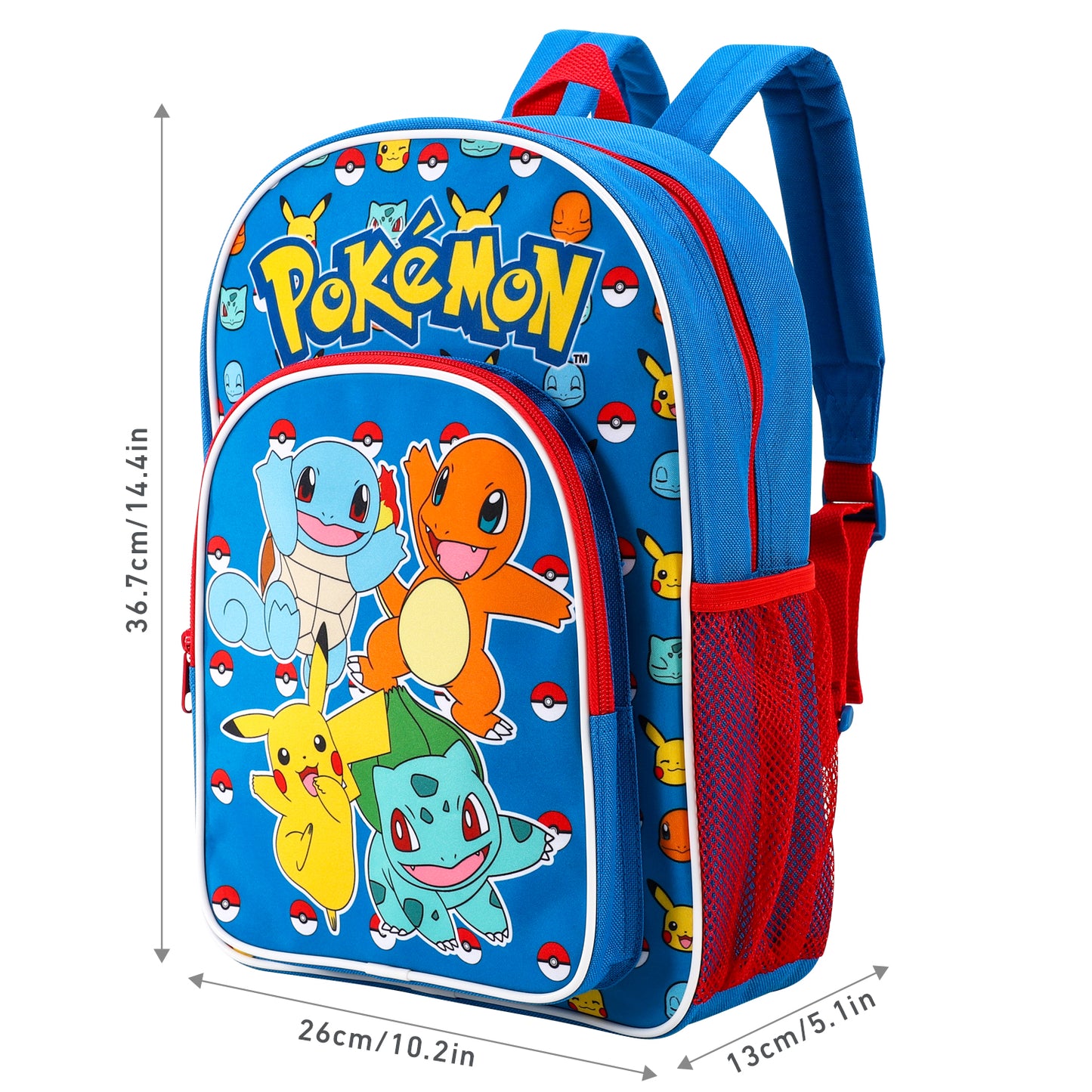 Pokemon Kids Childrens Premium Backpack School Rucksack Travel Bag, Multicolour