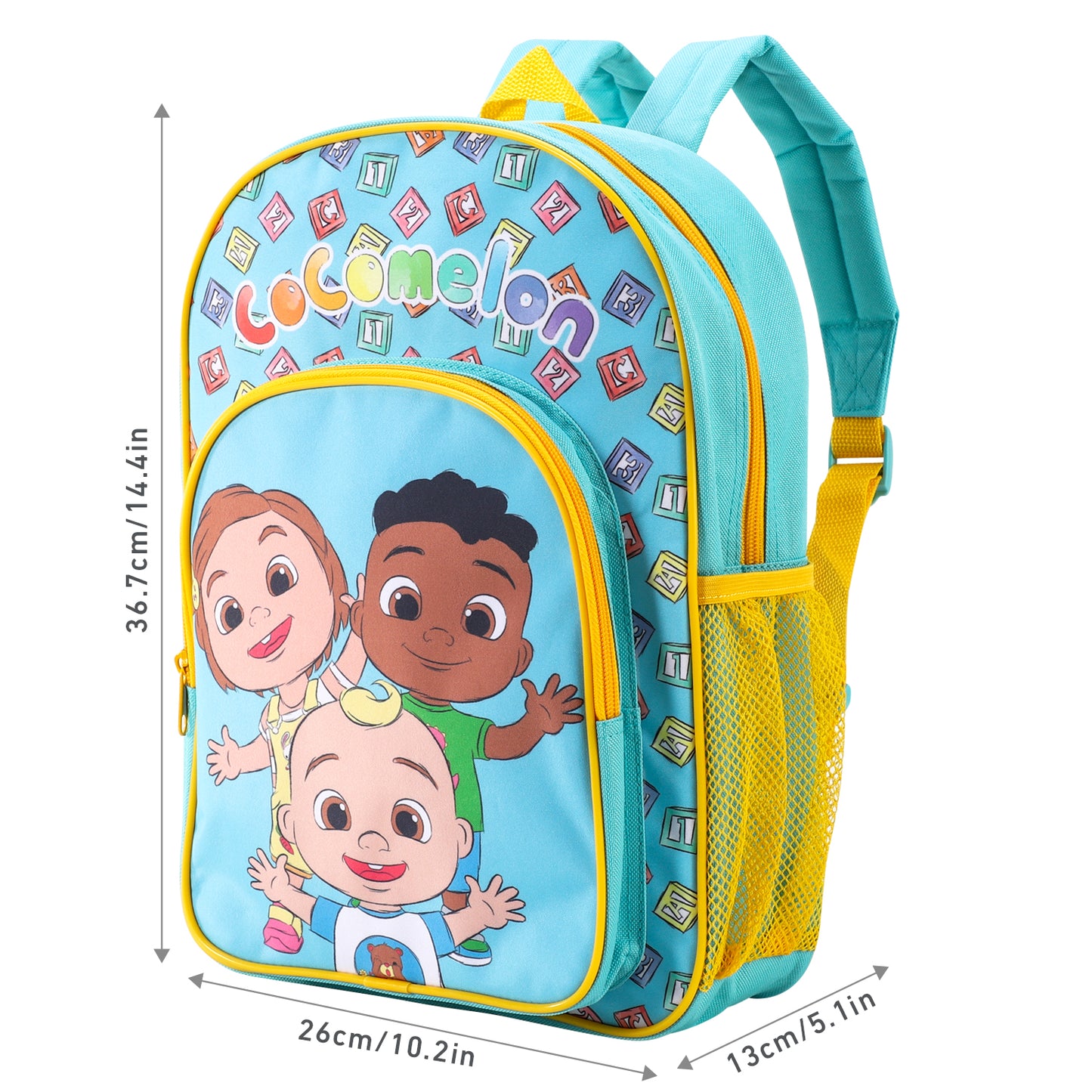 Cocomelon Kids Childrens Premium Backpack School Rucksack Travel Bag, Multicolour
