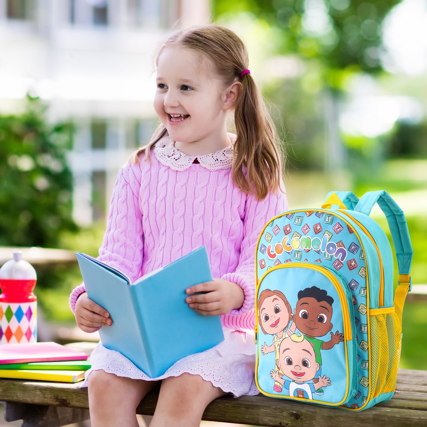 Cocomelon Kids Childrens Premium Backpack School Rucksack Travel Bag, Multicolour