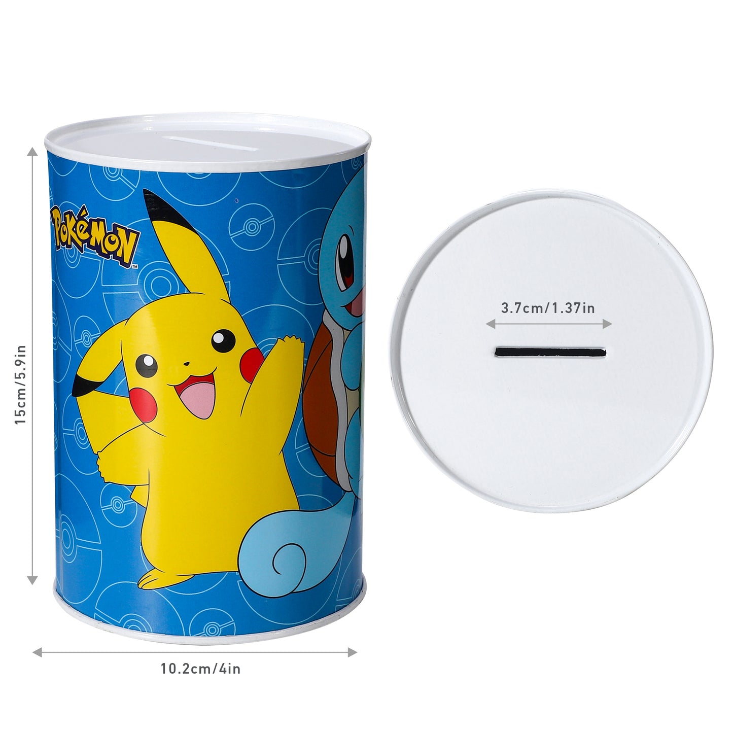PoKéMoN Kids Money Piggy Bank Coin Saving Cash Tin Metal Box Boys Girls Multicolour