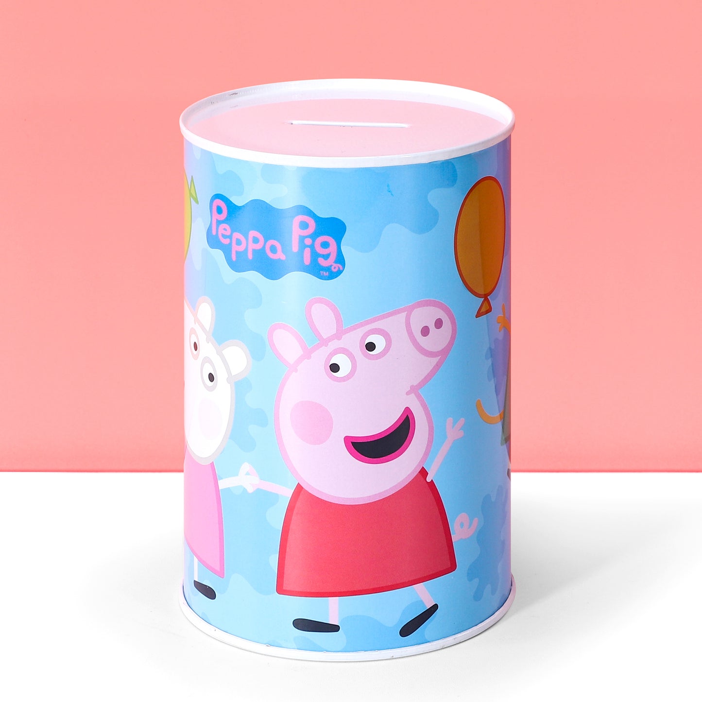 Peppa Pig Kids Money Piggy Bank Coin Saving Cash Tin Metal Box Boys Girls Multicolour
