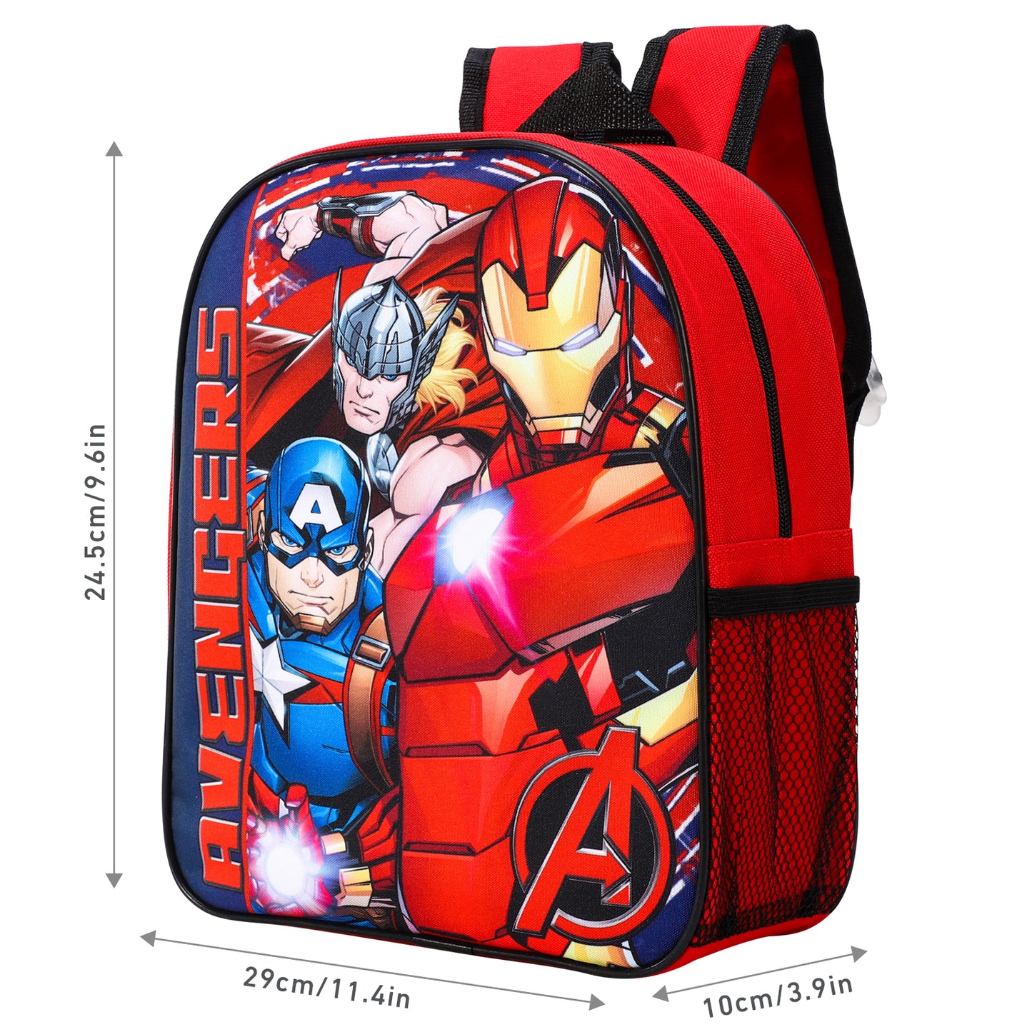 Avengers Kids Childrens Premium Backpack School Rucksack Travel Bag Boys Girls with side mesh pocket