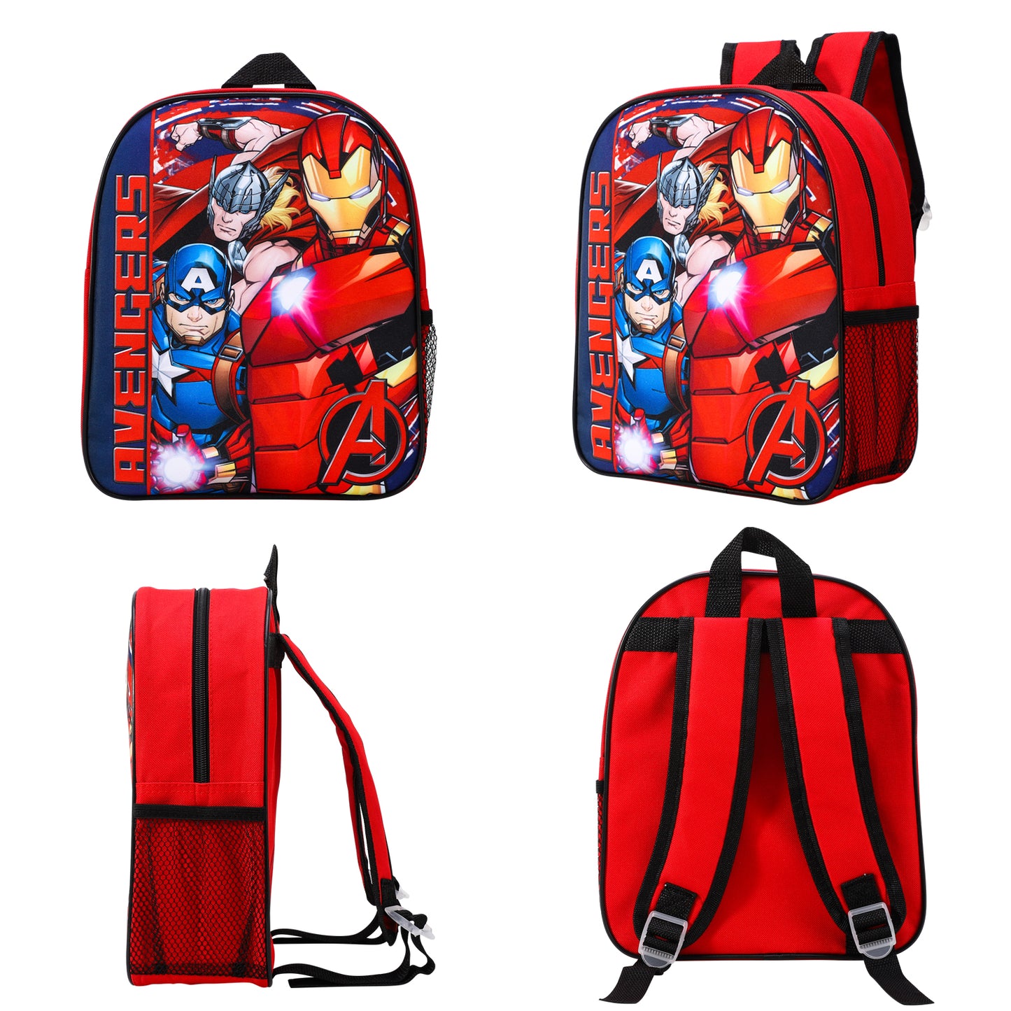 Avengers Kids Childrens Premium Backpack School Rucksack Travel Bag Boys Girls with side mesh pocket