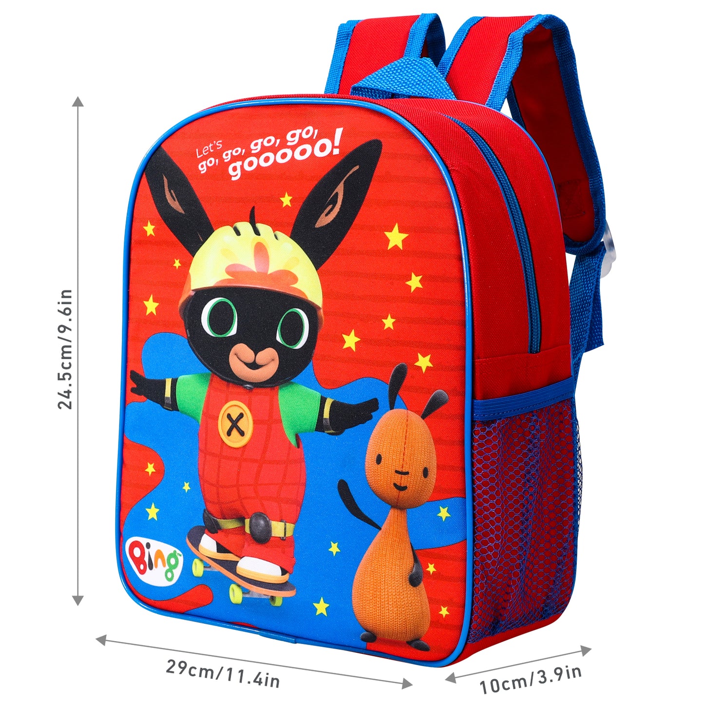Bing Kids Childrens Premium Backpack School Rucksack Travel Bag Boys Girls with side mesh pocket