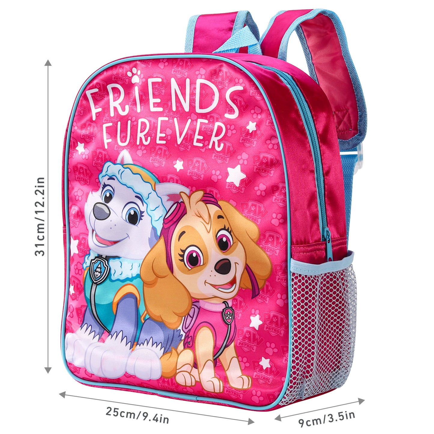 Paw Patrol Girl Skye Kids Childrens Backpack School Rucksack Travel Bag with side mesh pocket