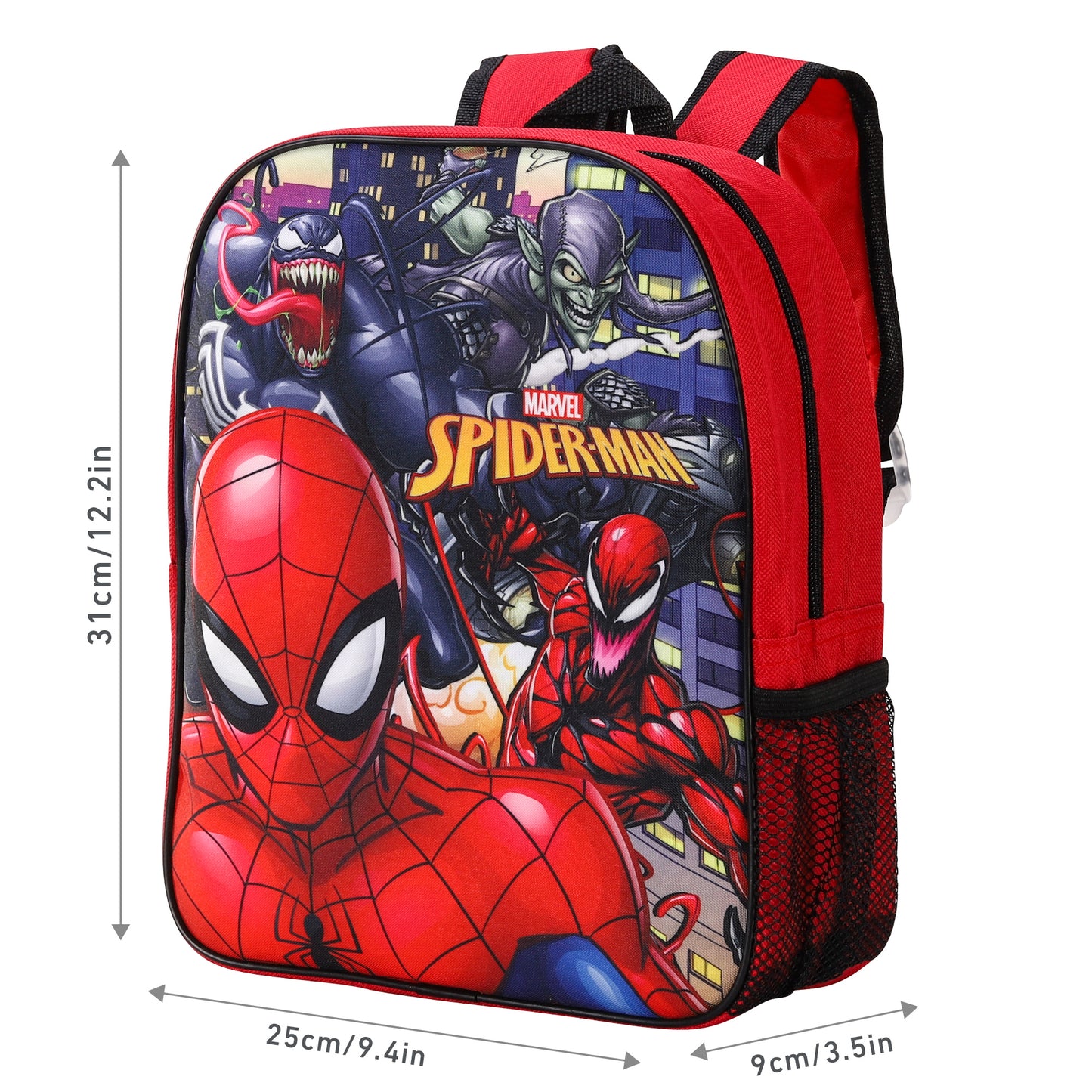 Marvel Spiderman Kids Childrens Backpack School Rucksack Travel Bag Boys Girls with side mesh pocket Boys Girls