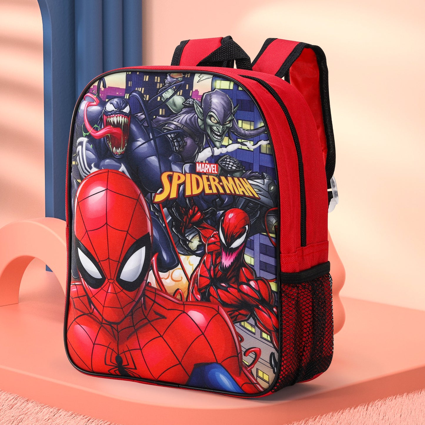 Marvel Spiderman Kids Childrens Backpack School Rucksack Travel Bag Boys Girls with side mesh pocket Boys Girls