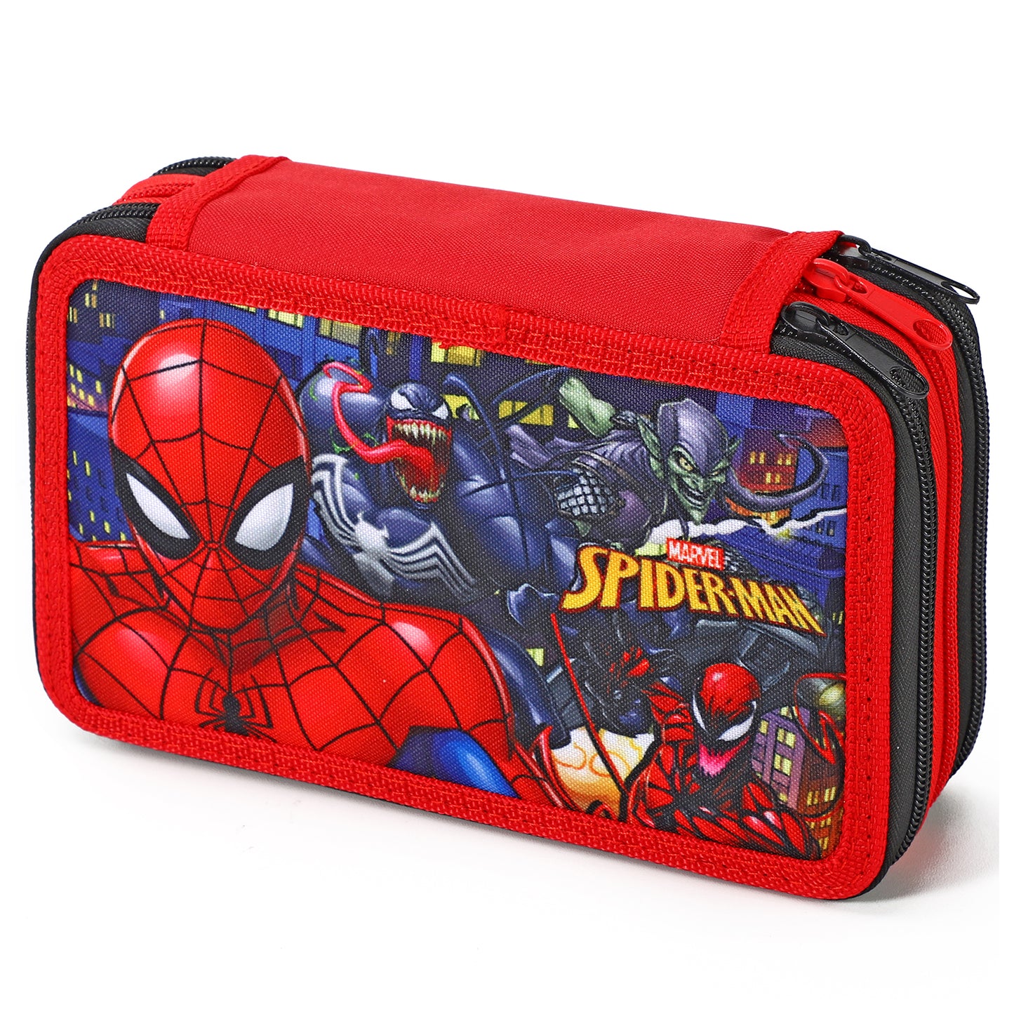Spiderman 3 Tier Large Pencil Case Multi Compartment School Supplies Stationery Colouring Pens Pencils Sets