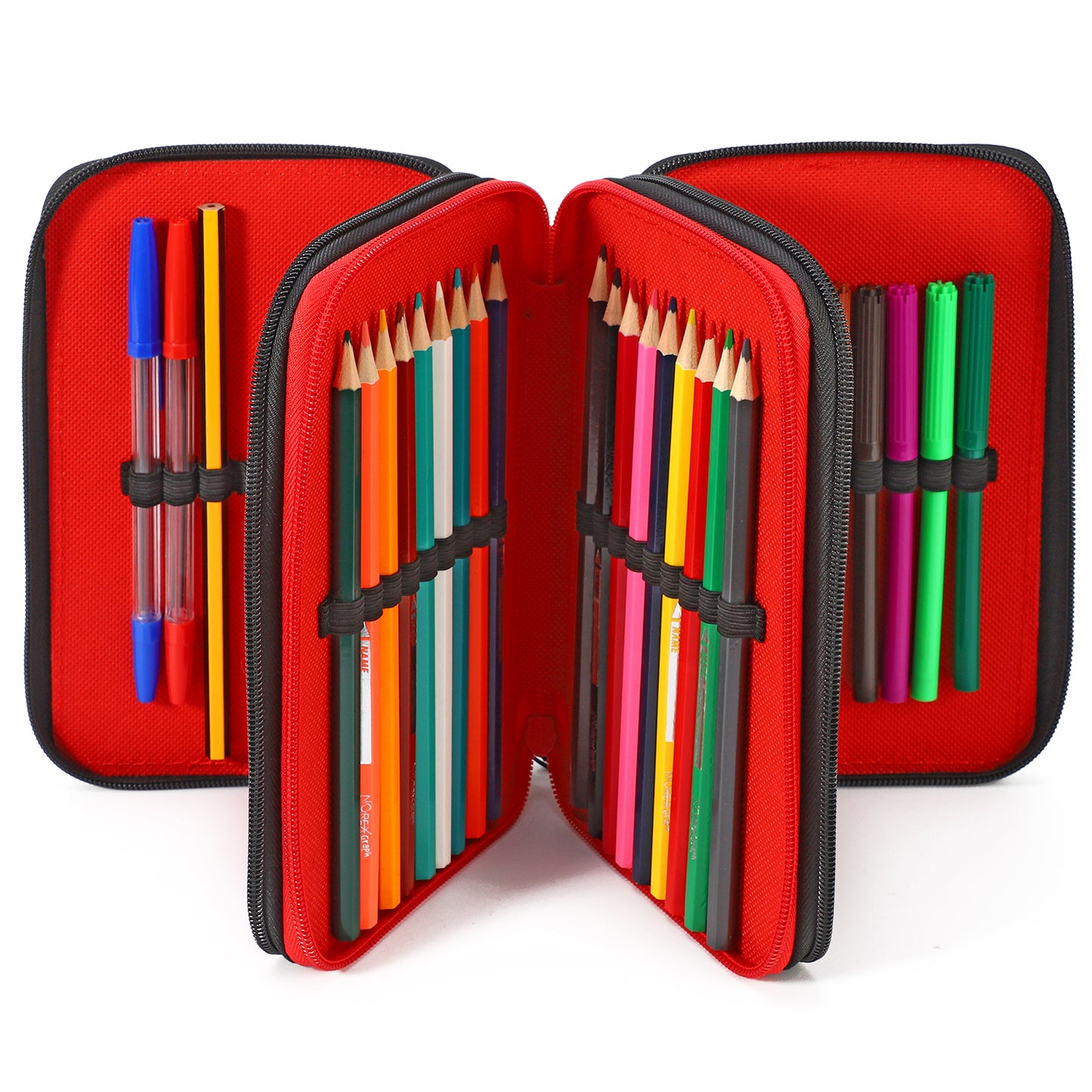 Spiderman 3 Tier Large Pencil Case Multi Compartment School Supplies Stationery Colouring Pens Pencils Sets