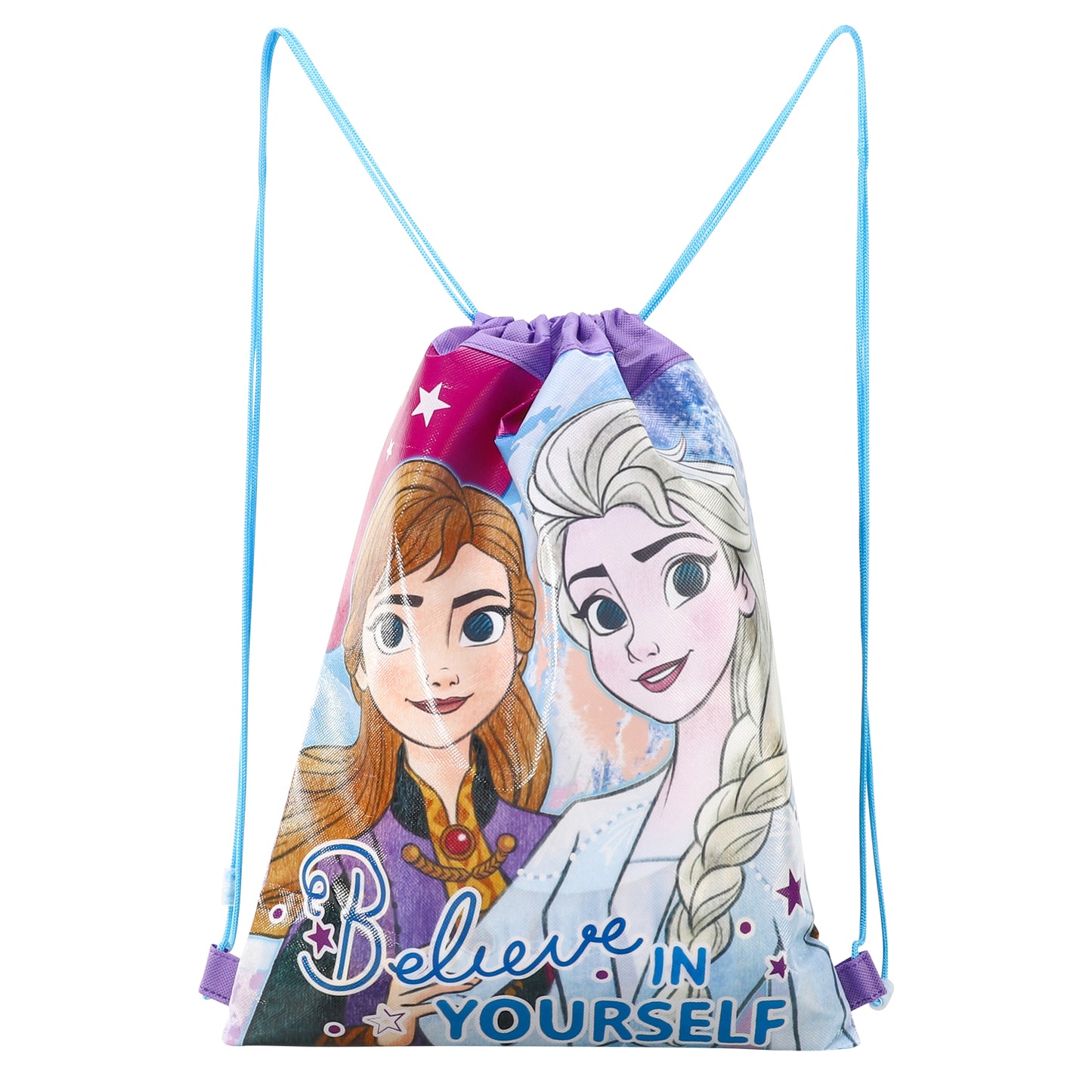 Frozen Kids Drawstring PE Swimming Football Sports Travel Gym School Bag Lightweight Multicolour