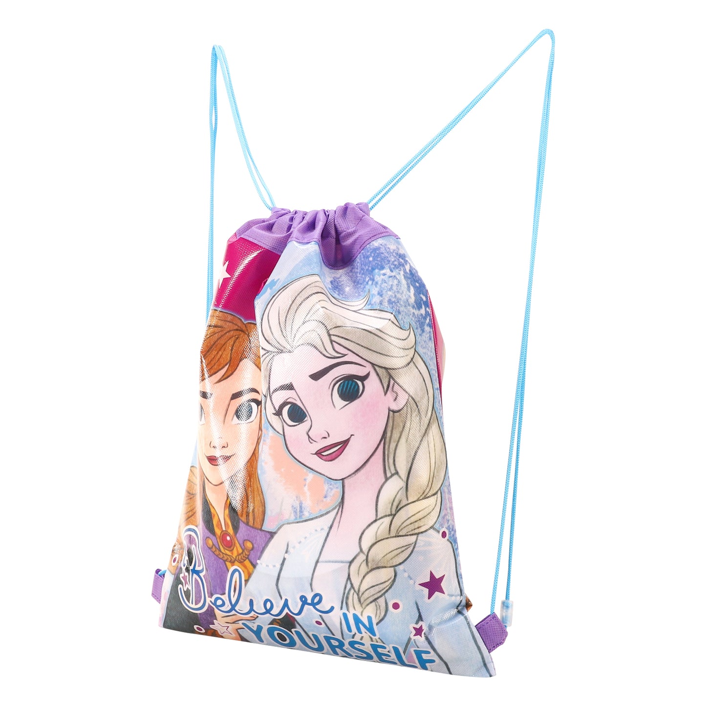 Frozen Kids Drawstring PE Swimming Football Sports Travel Gym School Bag Lightweight Multicolour