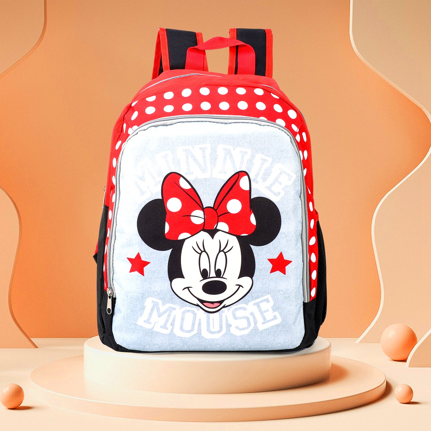 Unisex Kid's Minnie Mouse Backpack Primary School Adaptable to Cart, Ergonomic Back and Adjustable Handles Material, Multicoloured, Normalh pocket Boys Girls