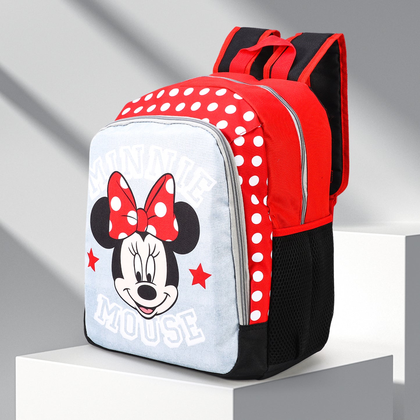 Unisex Kid's Minnie Mouse Backpack Primary School Adaptable to Cart, Ergonomic Back and Adjustable Handles Material, Multicoloured, Normalh pocket Boys Girls