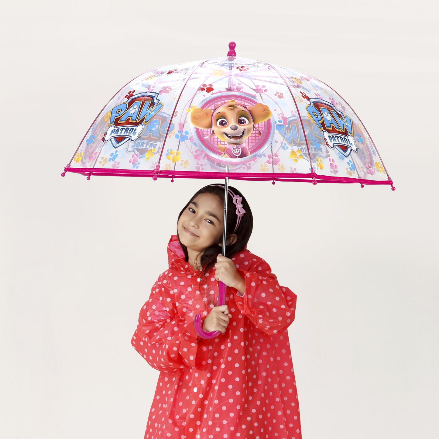 Paw Patrol Girl Dome Umbrella for Kids Childrens Boys Girls Brolly with Safety Opening