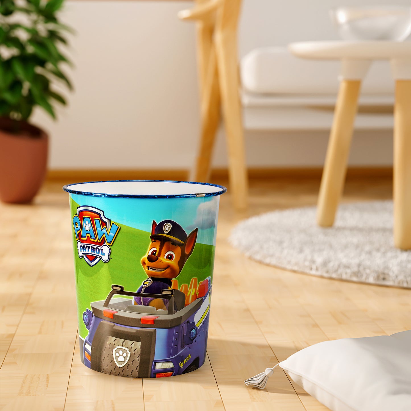 Paw Patrol Kids Childrens Waste Bucket Paper Bin Basket for Bedroom Study Desk Dustbin