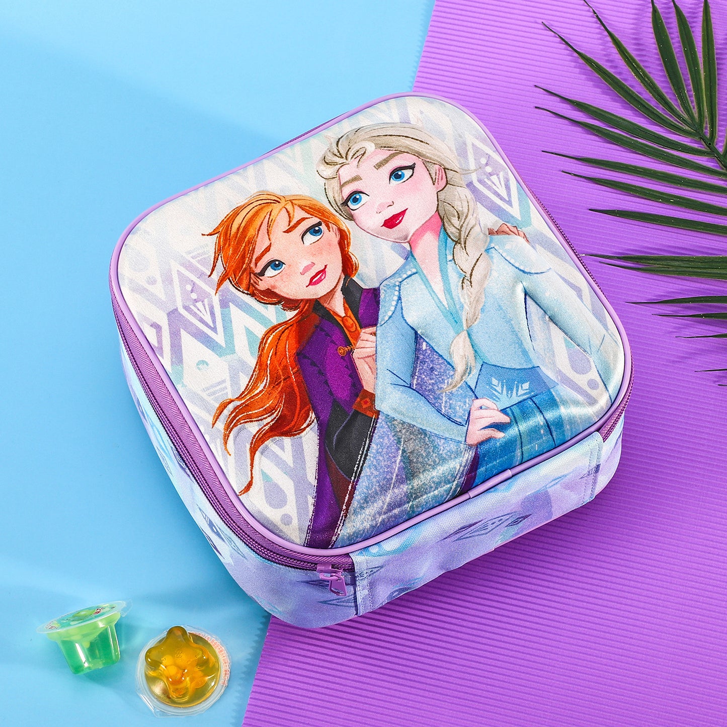 Frozen 3D Rectangular Insulated Lunch Box Bag for Boys and Girls, Perfect Size for Packing Hot or Cold Snacks for School and Travel, BPA Free