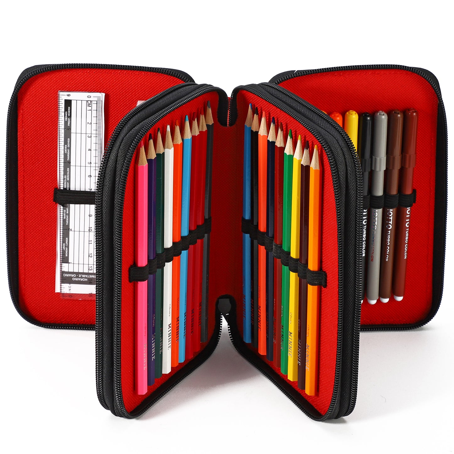 Minnie Mouse Girl's School Pencil Case - Official Disney Licensed, Multicoloured, Classic