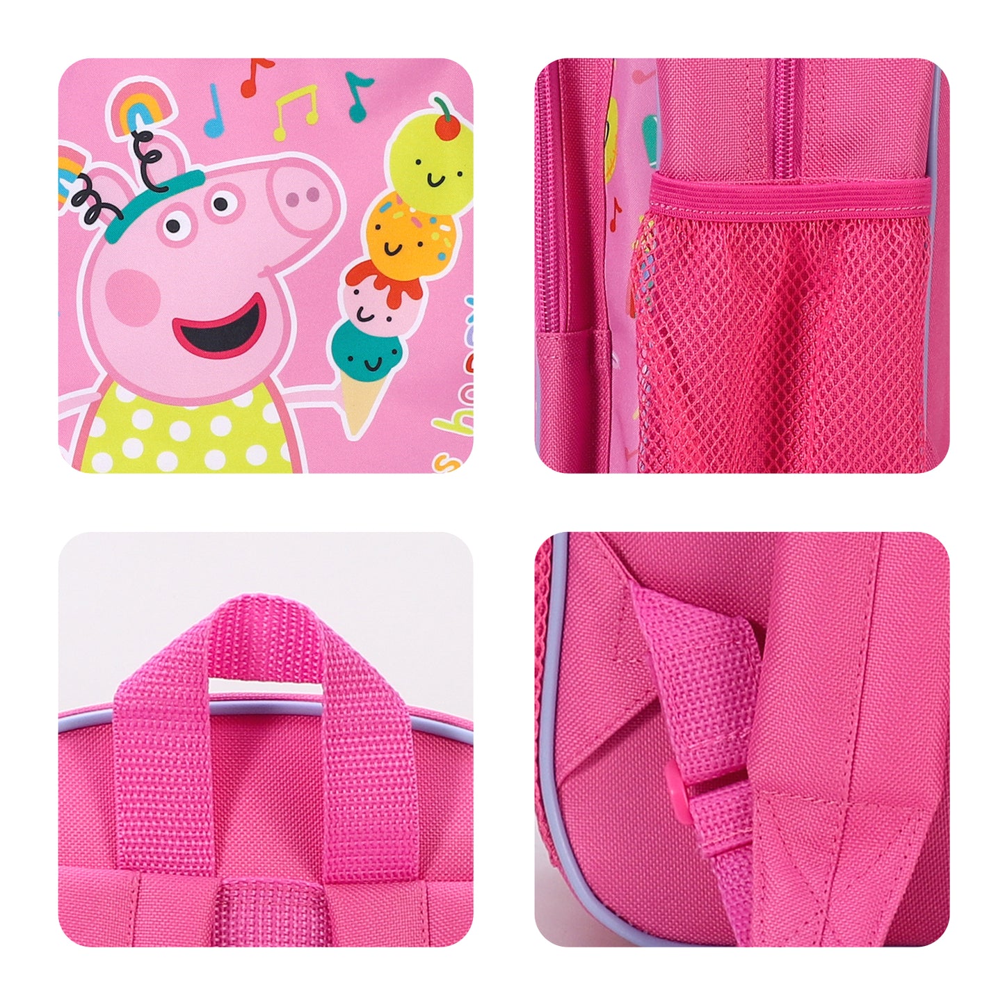 Peppa Pig Kids Childrens Premium Backpack School Rucksack Travel Bag, Multicolour