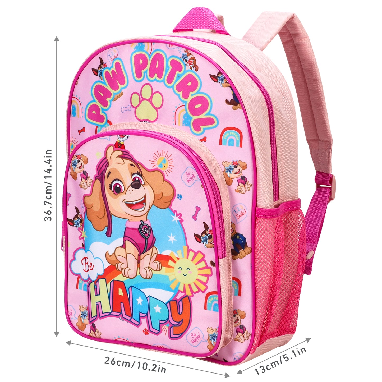 Paw Patrol Kids Childrens Premium Backpack School Rucksack Travel Bag, Multicolour