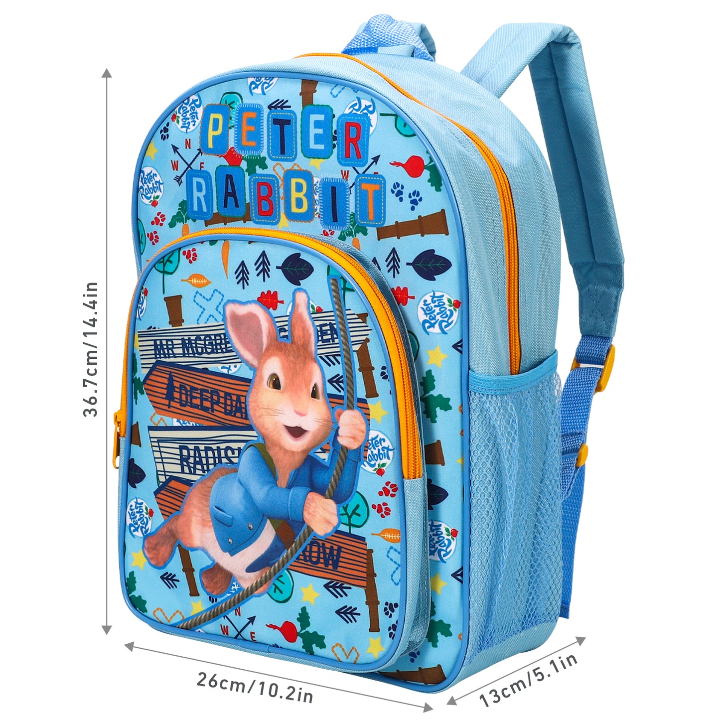 Peter Rabbit Kids Childrens Premium Backpack School Rucksack Travel Bag, Multicolour